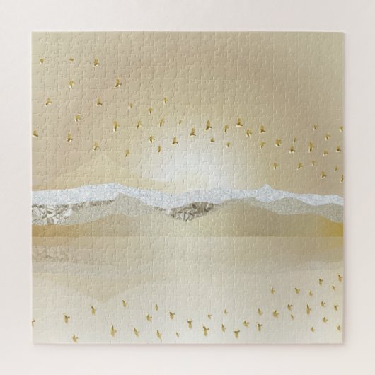 gouden winterzonneschermen voor de berging van het legpuzzel (Verticaal)