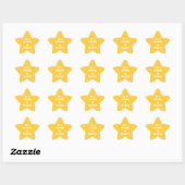 Gouden Wiskunde Star Student Ster Sticker (Vel)