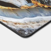 Gouden, wit en zwart marmer bureaumat (Hoek)