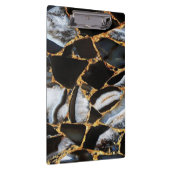 Gouden wit en zwart marmer klembord (Rechts)