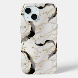 Gouden Wit Marmer iPhone 15 Case