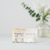 Gouden wit marmer Designer Scribble Visitekaartje (Staand voorkant)
