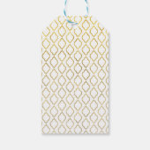 Gouden & Witte Arabische Marokkaanse Glam feestfav Cadeaulabel (Achterkant)