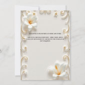 Gouden witte balgons bruid om vrijgezellenfeest te kaart (Achterkant)