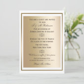 gouden witte bedrijfsuitnodigingen kaart (Staand voorkant)