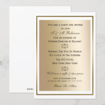 gouden witte bedrijfsuitnodigingen