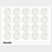 Gouden Witte Bloem Bruiloft Envelop Seal Stickers (Vel)