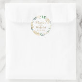 Gouden Witte Bloem Bruiloft Envelop Seal Stickers (Tas)