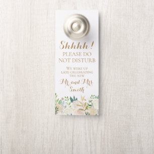 Gouden Witte Bloem Trouwdeur Hangers