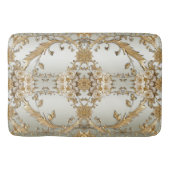 Gouden Witte Bloemen Badmat (Voorkant)