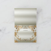 Gouden  Witte Bloemen Dankjewel Kaart (Binnen)