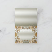 Gouden  Witte Bloemen Dankjewel Kaart (Binnen)