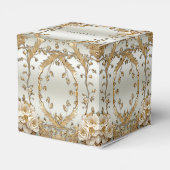 Gouden Witte Bloemen Favoriete Doos Bedankdoosjes (Achterkant)