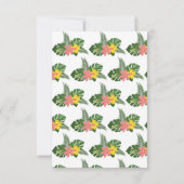 Gouden witte bloemen Hawaiaanse bedankkaart Kaart (Achterkant)