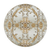 Gouden  Witte Bloemen Snijplank (Voorkant)