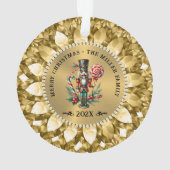 Gouden Witte Diamanten Kerst Notenkraker Ornament (achterkant)