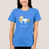 Gouden Witte Eenhoorn Droom Tri-Blend Shirt (Voorkant)