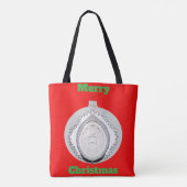 Gouden, witte en groene Jingle Bells Krans Tas (Achterkant)