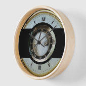 gouden witte en zwarte moderne klok (Hoek)