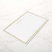 Gouden & Witte Frames met Monogram Folie Uitnodiging (Gedraaid)