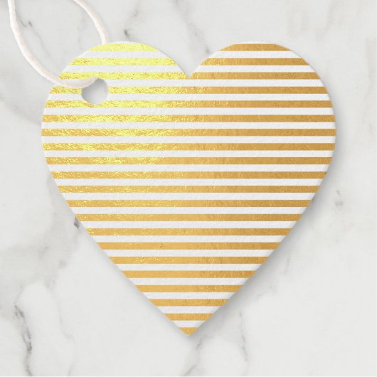 Gouden witte glam strepen bedankjes labels (Voorkant)