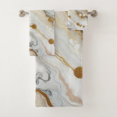 Gouden witte golven Badhanddoeken Bad Handdoek (Insitu)