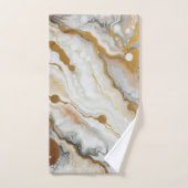 Gouden witte golven Badhanddoeken Bad Handdoek (Handdoek)