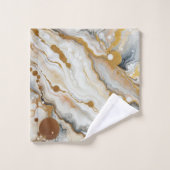 Gouden witte golven Badhanddoeken Bad Handdoek (Wasdoekje)