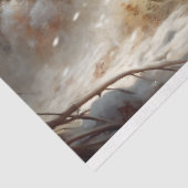 Gouden Witte Hengst Betoverde Bos Decoupage Tissuepapier (Detail)