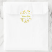 Gouden & Witte Hibiscus Bloem Bloemenfeest Sticker (Tas)