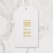 GOUDEN WITTE HONING BUZZY BUMBLE BEE INSECT TEKST CADEAULABELS (Achterkant)