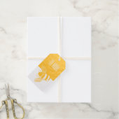 GOUDEN WITTE HONING BUZZY BUMBLE BEE INSECT TEKST CADEAULABELS (Met Koord)