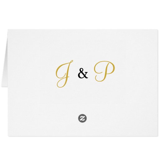 Gouden Witte Huwelijk Dank u Geometrisch (Achterkant Horizontaal)