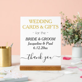 Gouden Witte Huwelijkskaarten Geschenken Typografi Acryl Bord