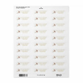 Gouden Witte Kerst Rendier Etiket (Full Sheet)