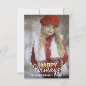 Gouden Witte Kerstvakantie Nieuwjaar | FOTO Kaart (Voorkant)