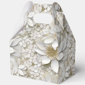 Gouden Witte Lotus Bloemen Bedankdoosjes (Voorkant)