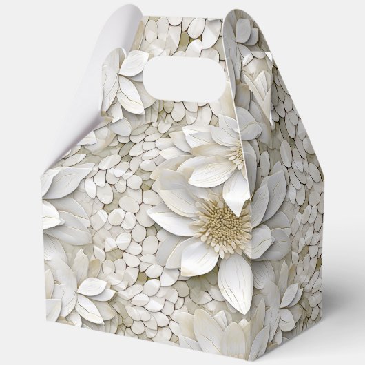 Gouden Witte Lotus Bloemen Bedankdoosjes (Voorkant)