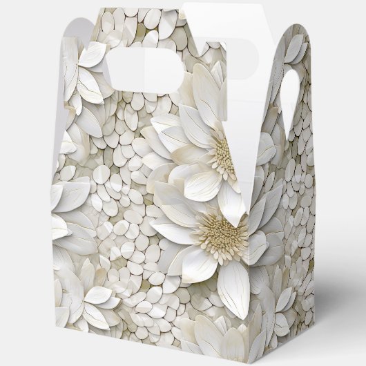 Gouden Witte Lotus Bloemen Bedankdoosjes (Open)