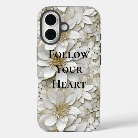 Gouden Witte Lotus Bloemen Case-Mate iPhone Case (Achterkant)