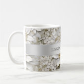Gouden Witte Lotus Bloemen Koffiemok (Links)