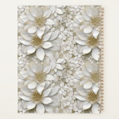 Gouden Witte Lotus Bloemen Planner (Achterkant)