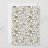 Gouden Witte Lotus Bloemen Vrijgezellenfeest Kaart (Achterkant)