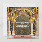 Gouden witte lotusbloem koninklijk paleis Indiase  Feestdagenkaart (Achterkant)