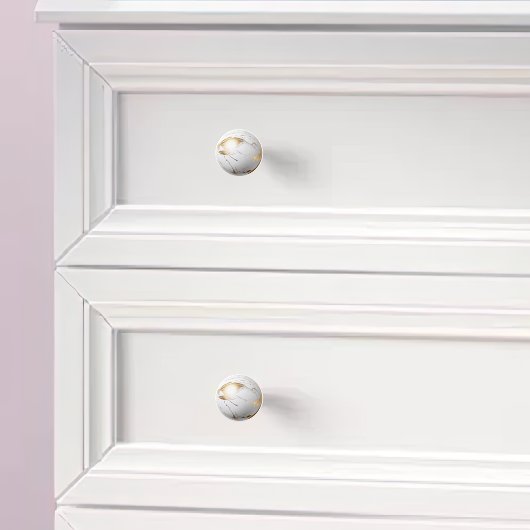 Gouden witte marmeren bol keramische knop