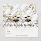 Gouden Witte Marmeren Make-up Schoonheid Certifica (Voorkant / Achterkant)