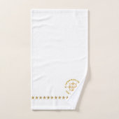 Gouden Witte Nautische Boat Wheel  Boat Bad Handdoek (Handdoek)