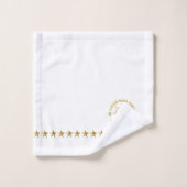 Gouden Witte Nautische Boat Wheel  Boat Bad Handdoek (Wasdoekje)