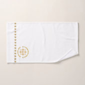 Gouden Witte Nautische Boat Wheel  Boat Bad Handdoek (Handdoek)