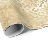 Gouden witte Ombre Leopard Cadeaupapier (Rol Hoek)